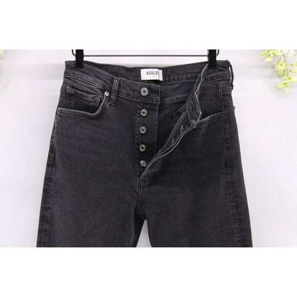 Agolde Women's Nico High Rise Slim Jeans Black Sz 28 - Picture 3 of 13